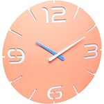 TFA Dostmann Contour Design Funk-Wanduhr, Funkuhr, Desinguhr, pink-apricot, 60.3536.16