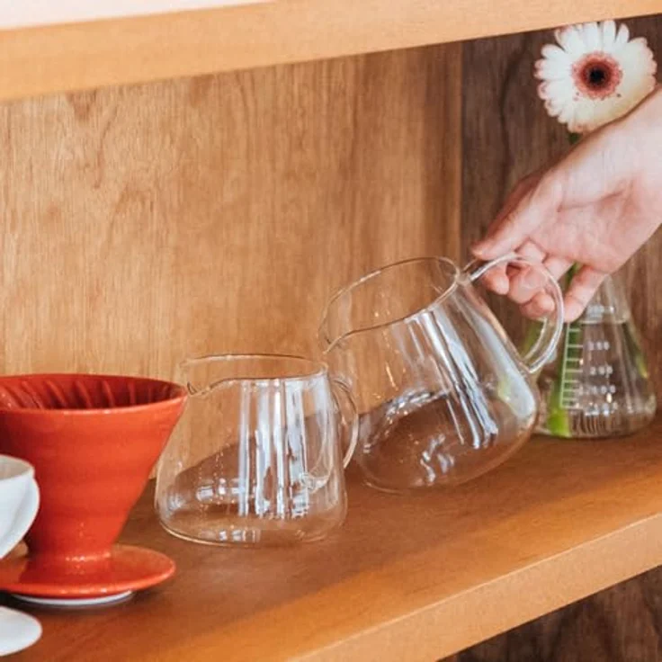 Hario V60 Barista Server, Kaffeekanne aus Glas mit 600ml Fassungsvermögen, transparent – Bild 7