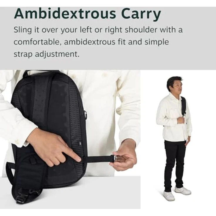 Osprey Quasar Sling Bag, 38 cm, grün, 100% Polyester, kompakte Umhängetasche – Bild 3