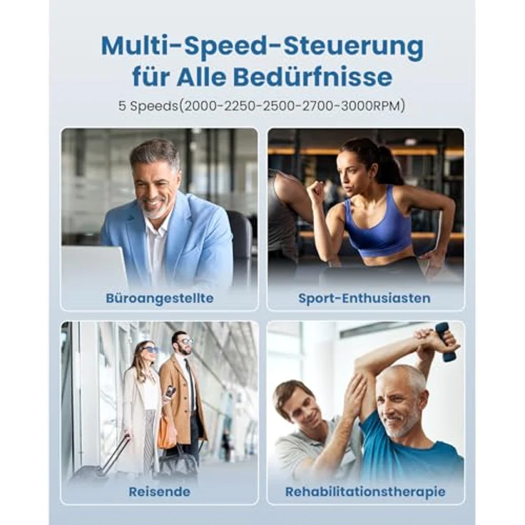BOB AND BRAD Mini-Massagepistole mit Wärmetherapie M7 Plus, Tragbarer Tiefer Muskellinderungsgun für Schmerzlinderung & Muskelregeneration, Blaulichttherapie, Kompakt & leise, Ergonomischer Griff, Type-C Schnellladung – Bild 5