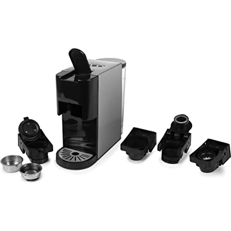Princess Multikapsel-Kaffeemaschine 5-in-1 – Kompatibel mit Nespresso, Dolce Gusto, Lavazza a Modo Mio & E.S.E. Pads 0, 8 L 1450 W, Silber, Schwarz – Bild 4