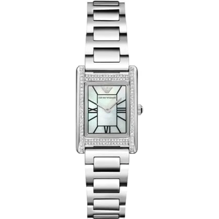 Emporio Armani Fitnessuhr AR11625, Silbernes Edelstahlarmband, wasserdicht bis 50 m – Bild 1