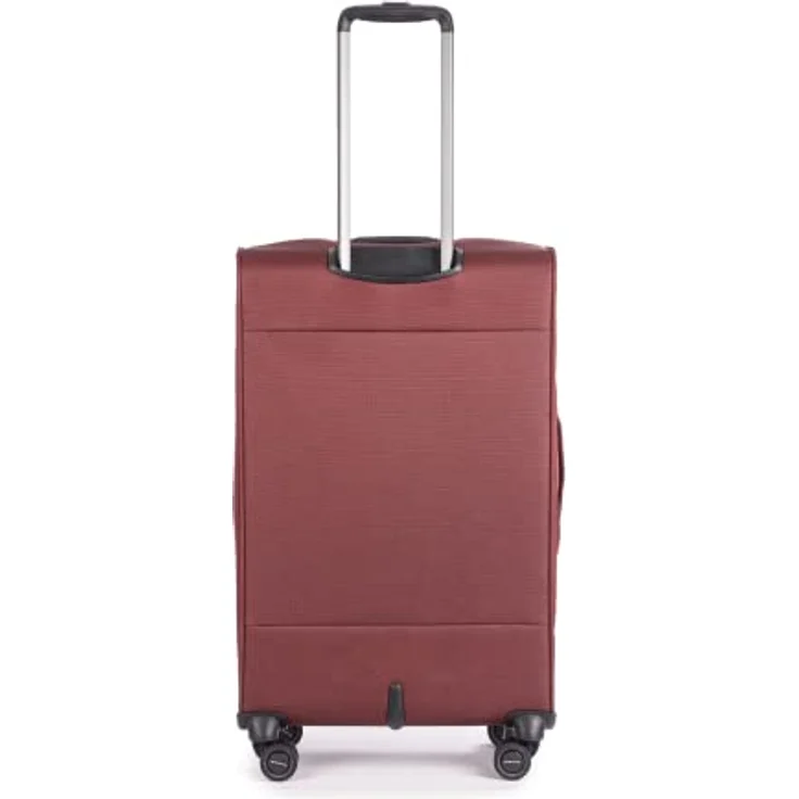 Stratic Bendigo Light + Koffer Weichschale Reisekoffer Trolley Rollkoffer mittelgroß, TSA Kofferschloss, 4 Rollen, Erweiterbar, Größe M, Redwine – Bild 2