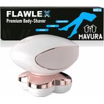 MAVURA FLAWLEX Körperrasierer - Haarentferner für Körper, Gesicht, Beine, Arme in Weiß/Rosé