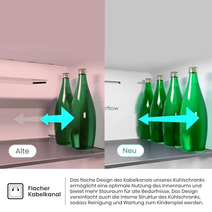 Hisense RS3P558NEIE, Side-by-Side Kühl-/Gefrierkombination, 544 Liter, NoFrost Plus, Silber, 197 l Gefriervolumen, LED-Innenbeleuchtung – Bild 7