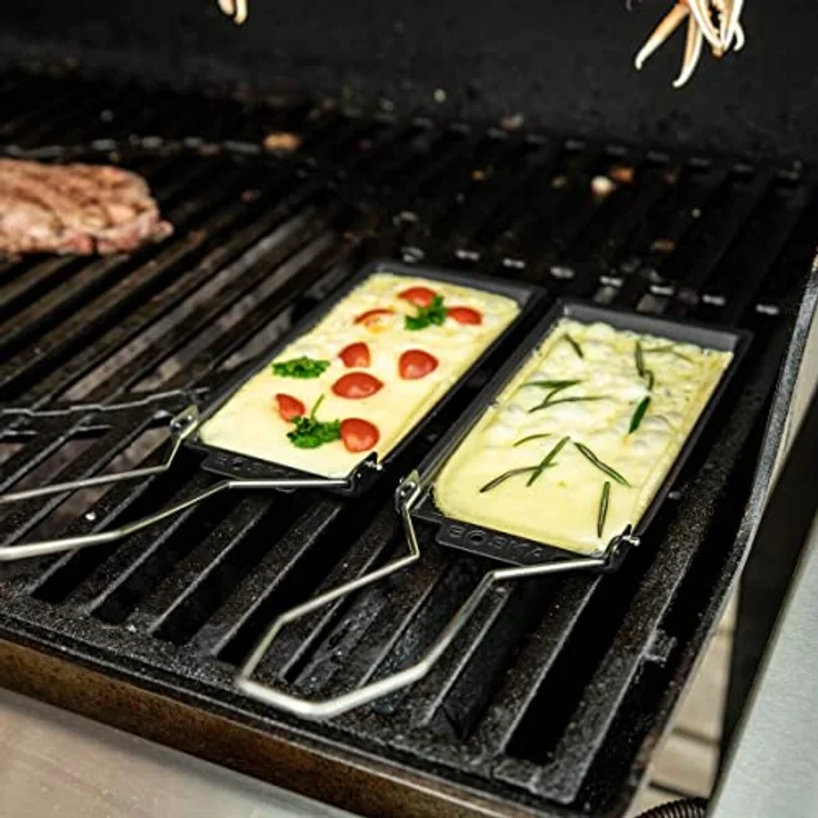 Boska Cheese Barbeclette Explore Raclette für den Grill, zum Grillen von Käse, Antihaftbeschichtung, Anthrazit, ca. 17 cm, 852032 – Bild 4