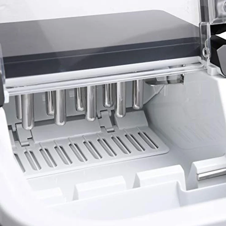 Eiswürfelmaschine mit 2 Eiswürfelgrößen 2,2 Liter 120W ABS : schwarz – Bild 9