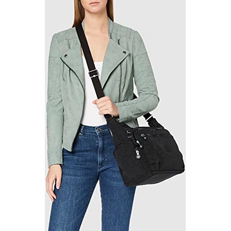 Kipling GABBIE Umhängetasche, Damen Schultertasche mit viel Stauraum und zusätzlichen Reißverschlusstaschen, 35,5 cm, Schwarz – Bild 2
