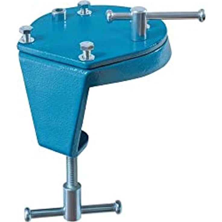Heuer 119103 Drehteller + Tischklammer (Drehklammer 2 in 1 Flexible Befestigung Gewicht 1 kg Tischsstärke Schraubstock), 10-60 mm/100 mm – Bild 1