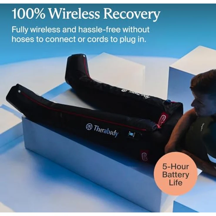 TheraGun JetBoots PRO Plus, Kabelloses Massagegerät für Beine mit Vibrationstherapie, Licht und pneumatischer Kompression – Bild 5