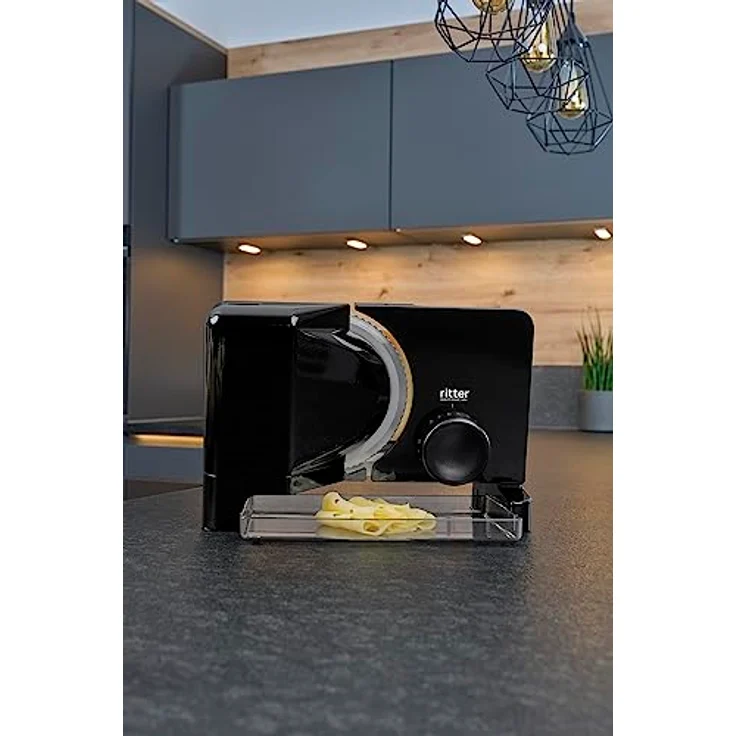 ritter E 16 Elektrischer Allesschneider & Brotschneidemaschine aus Metall mit ECO-Motor, Made in Germany, Schwarz – Bild 5
