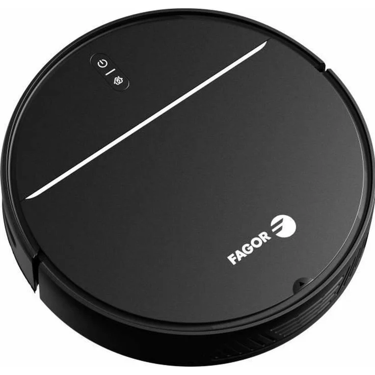 Fagor Roboterstaubsauger FGR200, Staubsauger Roboter mit Wi-Fi-Konnektivität, 80 Minuten Akkulaufzeit, 600 ml Staubbehälter, Schwarz