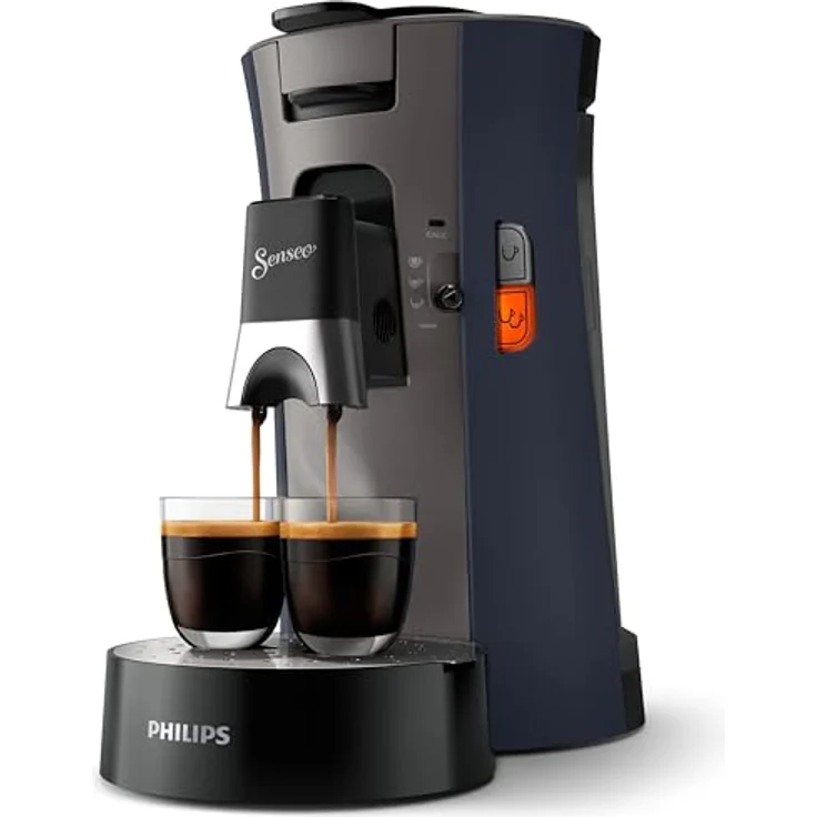 Philips Senseo Select CSA240/71, vollautomatische Kaffeepadmaschine mit 1450 Watt Leistung und 0,9 Liter Wassertank, blau – Bild 2