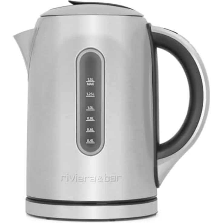 Riviera & Bar Wasserkocher Edelstahl 1,5L, 2200W, einstellbare Temperatur 50-100°C, LCD-Display, Warmhaltefunktion, Überhitzungsschutz, rostfreier Stahl – Bild 1