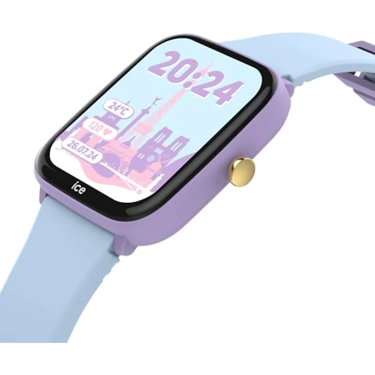 ICE-WATCH Ice smart junior 2.0 Purple Soft blue Connected Watch für Kinder mit blauem Silikonarmband - Kalenderfunktion, Bluetooth, Stoppuhr, Timer - 022801 (1,75 inch) – Bild 2