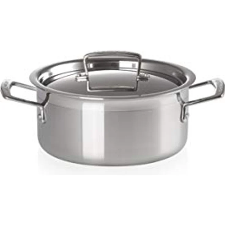 Le Creuset Bratentopf aus 3-ply Edelstahl, Ø 20 cm, Für alle Herdarten inkl. Induktion geeignet, Silber, 96200720001000 – Bild 2