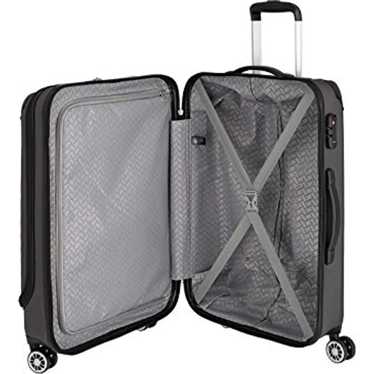 travelite 4-Rad Koffer M mit TSA Schloss + Dehnfalte, Gepäck Serie CITY: Robuster Hartschalen Trolley mit kratzfester Oberfläche, 68 cm, 78 Liter (erweiterbar auf 86 L) – Bild 5