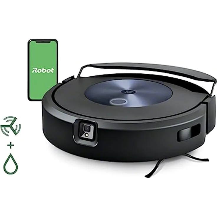 iRobot Roomba Combo j7 (c7156) Saug- und Wischroboter mit Objekterkennung/-meidung, Kartierung, 4-Stufen-Reinigung, gezielte Raum- oder Bereichsreinigung, Sprachassistent kompatibel, Farbe: Navy Blue
