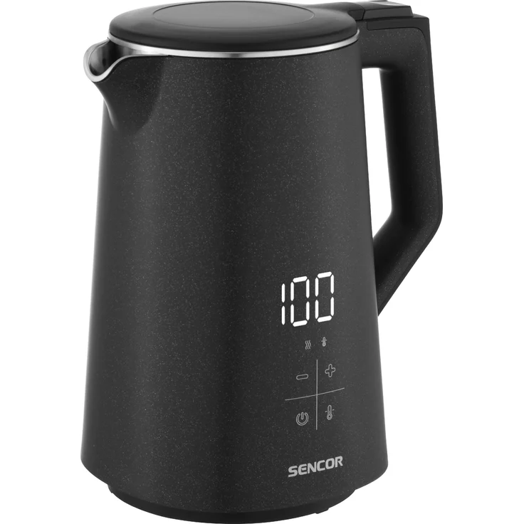 SENCOR SWK 0600BK, Schnellwasserkocher mit Temperaturregelung, schwarz