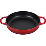 LE CREUSET Signature Everyday Pfanne aus Gusseisen, 27,9 cm, Kirschrot, mit hervorragender Wärmeverteilung und -speicherung