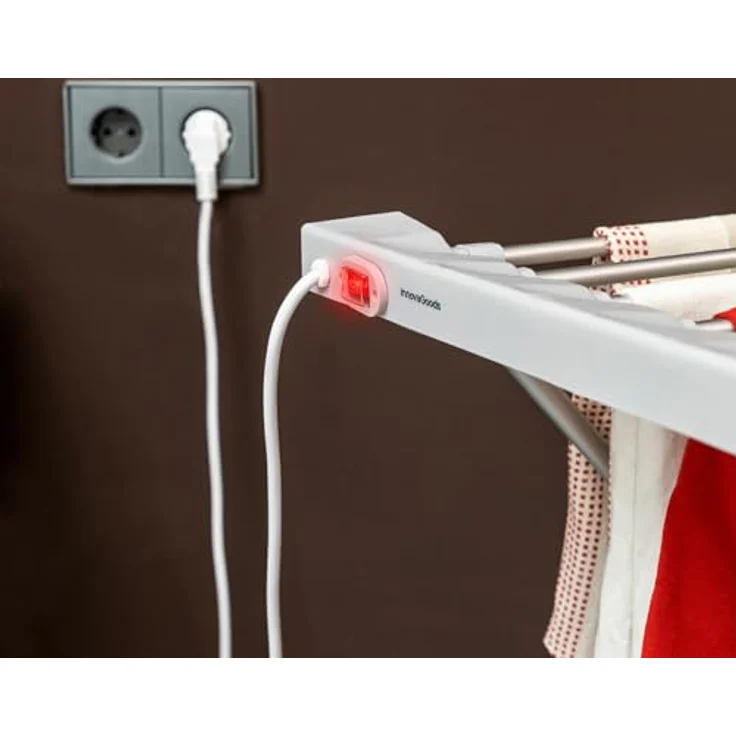 InnovaGoods Elektrischer Wäscheständer Dryak, 8 Beheizte Stäbe, Zusammenklappbar, 120 W, Grau – Bild 3