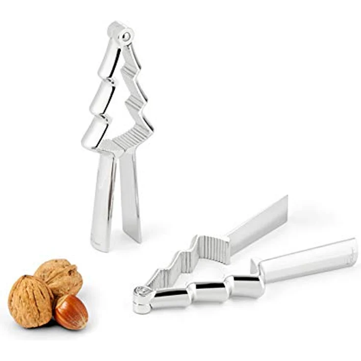 PHILIPPI O Tannenbaum Nussknacker, metallisch glänzend, 17 cm, geeignet für Nüsse unterschiedlicher Größe