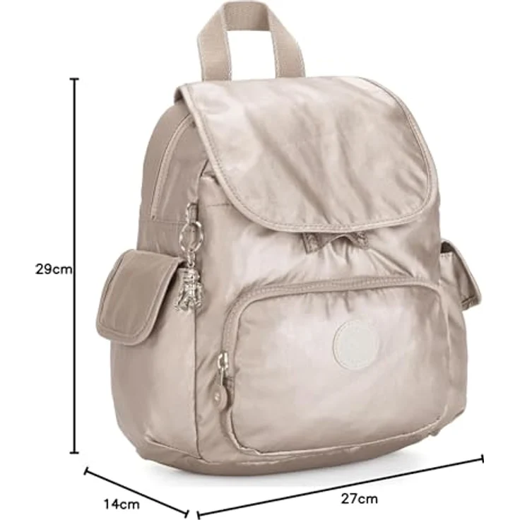 Kipling Basic Plus City Rucksack, 30 cm, goldfarben, 100% Polyamid, metallic glow – Bild 6