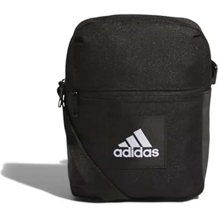 adidas Performance ESS Organizer Umhängetasche, strapazierfähiges, leichtes, recyceltes Polyester, 5 Liter, verstellbarer Schulterriemen, Schwarz