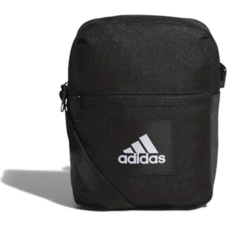 adidas Performance ESS Organizer Umhängetasche, strapazierfähiges, leichtes, recyceltes Polyester, 5 Liter, verstellbarer Schulterriemen, Schwarz – Bild 1