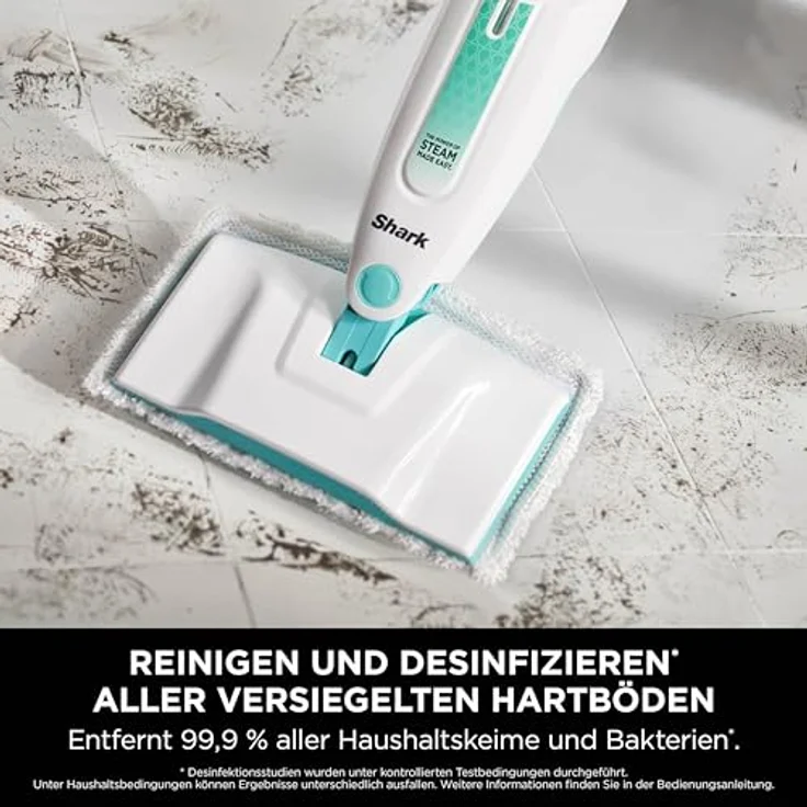 Shark Dampfmopp S1000EU, 1050 Watt, desinfiziert zu 99% versiegelte Hartböden – Bild 2