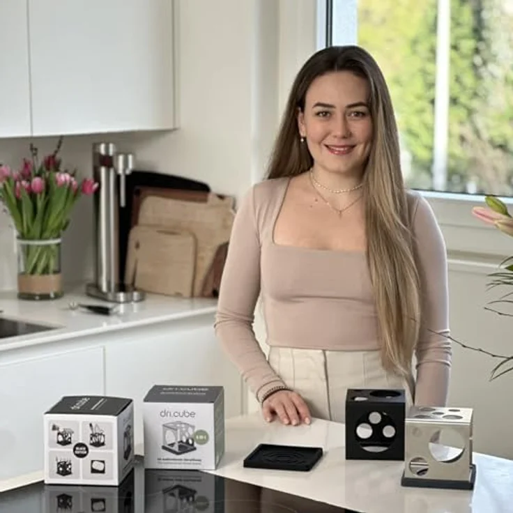 Sanni Shoo All-in-One Abtropfhalter, platzsparender Flaschenhalter mit Abtropfmatte, vielseitiger Organizer aus Edelstahl, schwarz – Bild 5