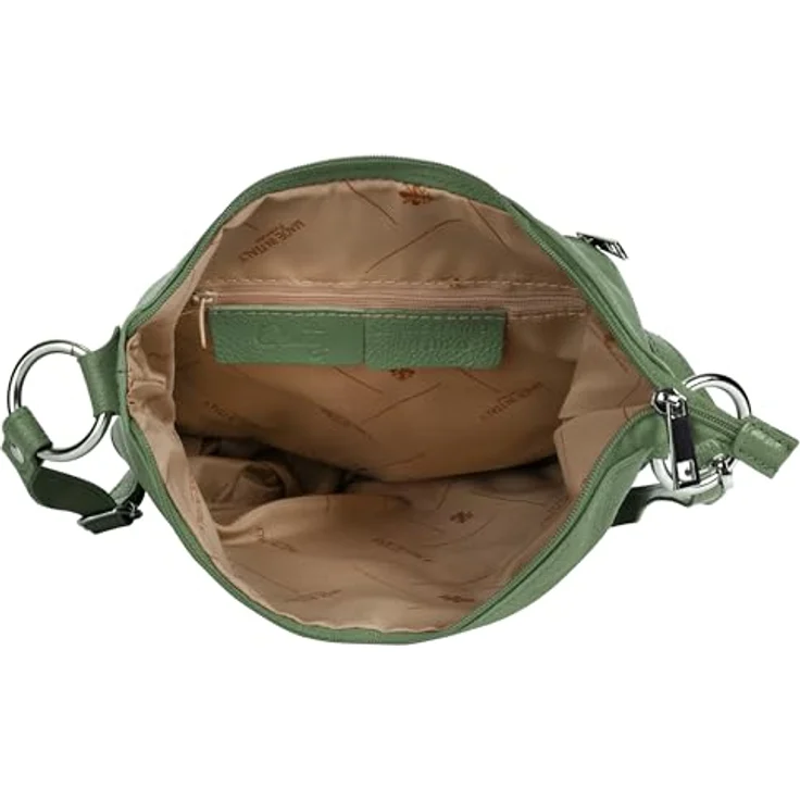 Cluty Umhängetasche, echt Leder, Made in Italy, verstellbarer Schultergurt, braun – Bild 7