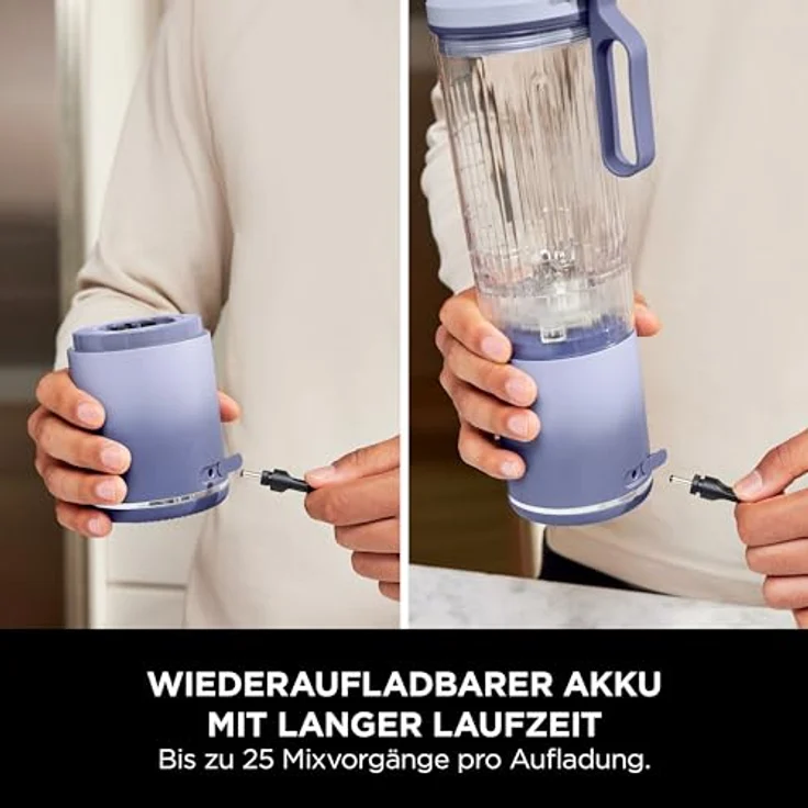 Ninja Blast Max BC251EULD Standmixer, kabellos mit PowerBlast-Technologie, Lavendel – Bild 3