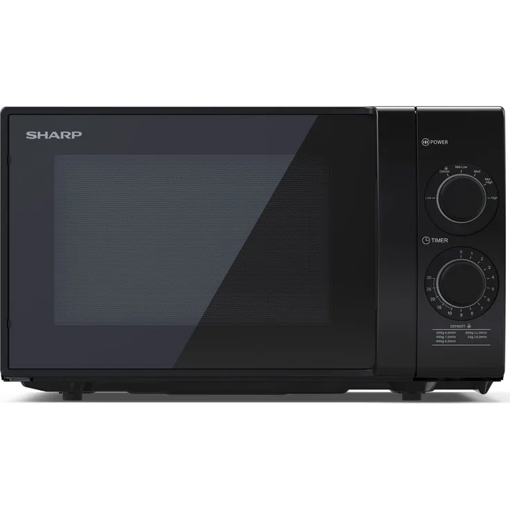 Sharp Mikrowelle YC-NS203EB, 20 Liter Kapazität, 700 W Mikrowellenleistung, Schwarz