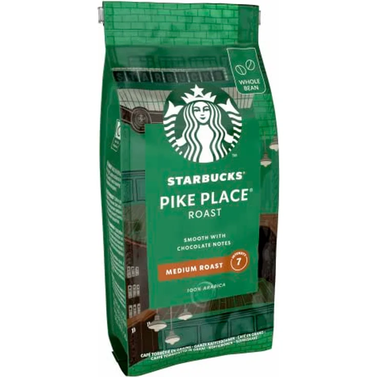 Starbucks Pike Place Kaffee, 6er Set, Medium Roast, Röstkaffee, Sanft, Schoko-Note, Ganze Bohnen, 6 x 200g – Bild 4