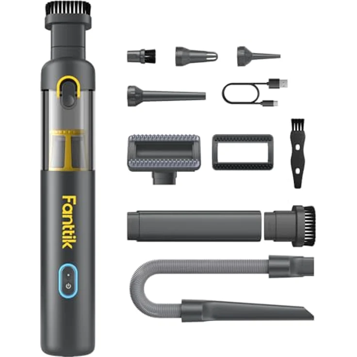 Fanttik Slim V8 Apex, Akku-Autostaubsauger mit 19000 Pa Sogkraft, 4-in-1 Handstaubsauger mit Zubehör, ultraleicht und tragbar, Typ-C Schnellladung – Bild 1