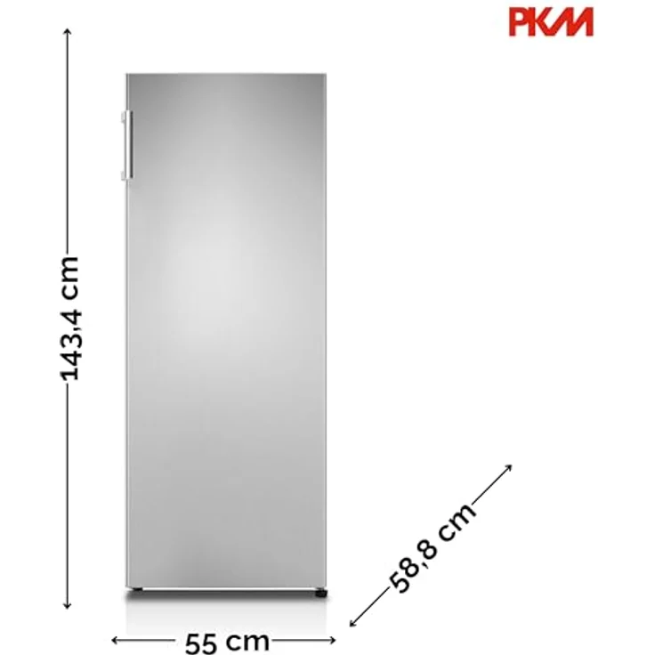 PKM KS242.0EIX, Freistehender Kühlschrank mit 242 l Nutzinhalt, Energieeffizienzklasse E, silber – Bild 9