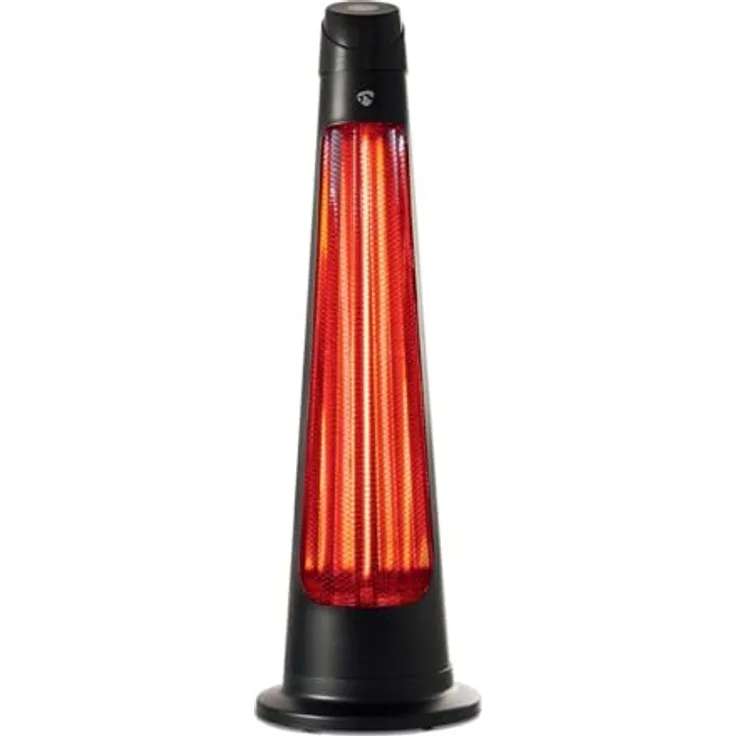 Nedis SmartLife Terrassenheizer Wi-Fi 1200 W 2 Wärmeeinstellungen Oszillation Stolperschutz IP24 Schwarz