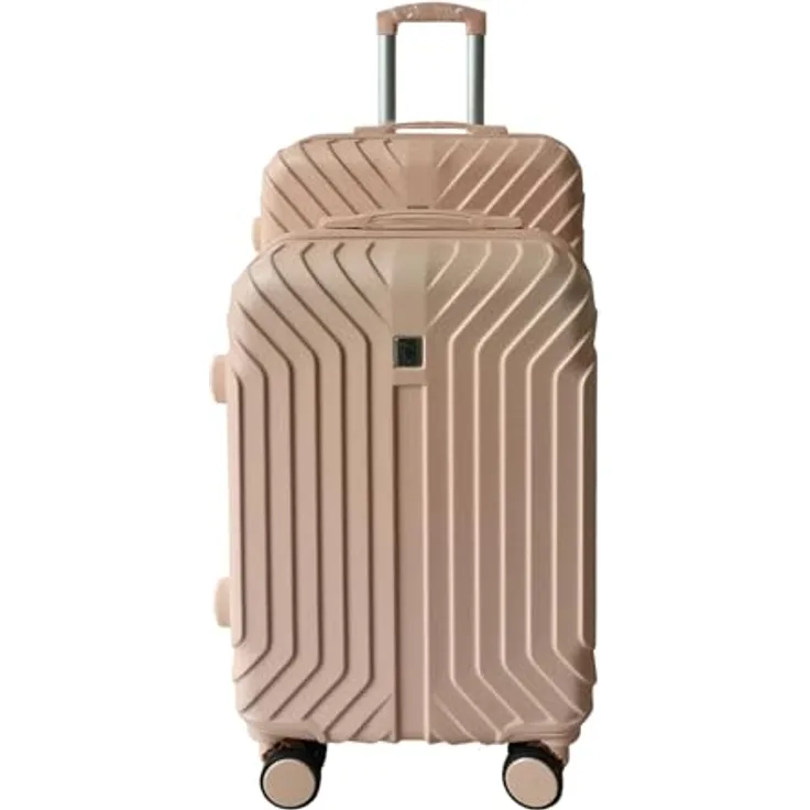 NTK-Collection Mabell, Hartschalenkoffer 2er-Set in Pink/Rosa, 80l & 50l, mit Zahlenschloss und leichtläufigen Rollen