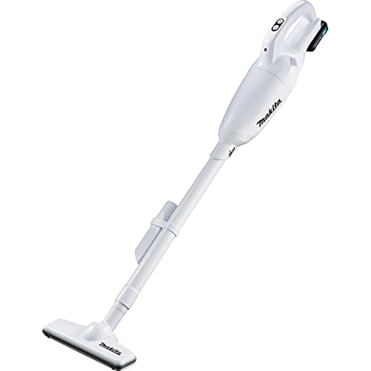 Makita Akku Staubsauger (Behälter 0,6 l, 3 Saugstufen, Saugkraft max. 30 W, beutellos, mit LED-Beleuchtung, mit Akku) CL108FDSAW, Weiß – Bild 1