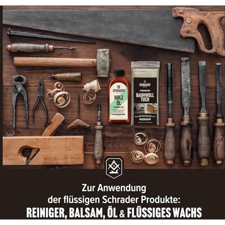 Schrader Premium Baumwolltuch - Poliertuch für alle Oberflächen, Möbel, Kleidung, Leder, Holz - cremefarben - 25x33cm - 3 Stück – Bild 2