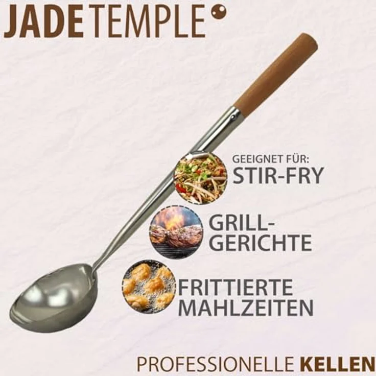 JADE TEMPLE 17062 Schöpfkelle für Wok, rund,silber 8 x 47 x 13 cm – Bild 5