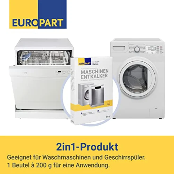 Maschinenentkalker EUROPART für Waschmaschine Geschirrspüler 200g – Bild 2