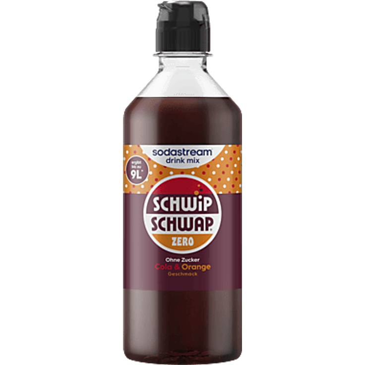SODASTREAM Schwip Schwap Zero, 440ml Sirup Schwarz für ca. 9 Liter Getränke