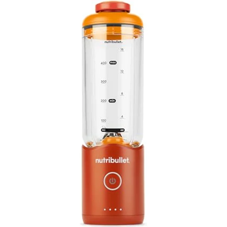 nutribullet Smoothie-Maker NB Flex Portable NBP013OR, elektrischer Standmixer mit 0,59 l Becher, orange, Edelstahl-Mixklinge, USB-C Ladefunktion – Bild 2