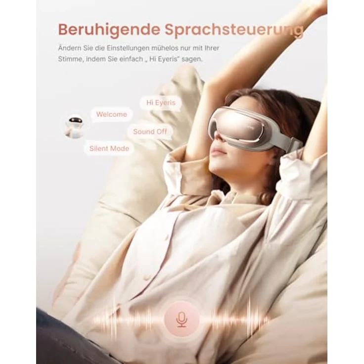 RENPHO Eyeris 3 G010V, Gesichtsmassagegerät mit 3 Akkupressur-Modi, Wärme- und Vibrationsfunktion, inkl. kühlbarer Gel-Maske, ergonomisches Design – Bild 4