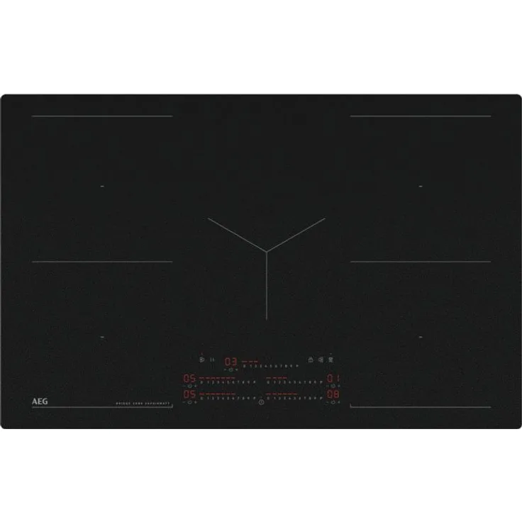 AEG TK85IM0BSZ, autarkes Induktionskochfeld 81 cm mit 5 Zonen, Matt Schwarz, 7350W, Hob2Hood, 6000 DoubleBridge