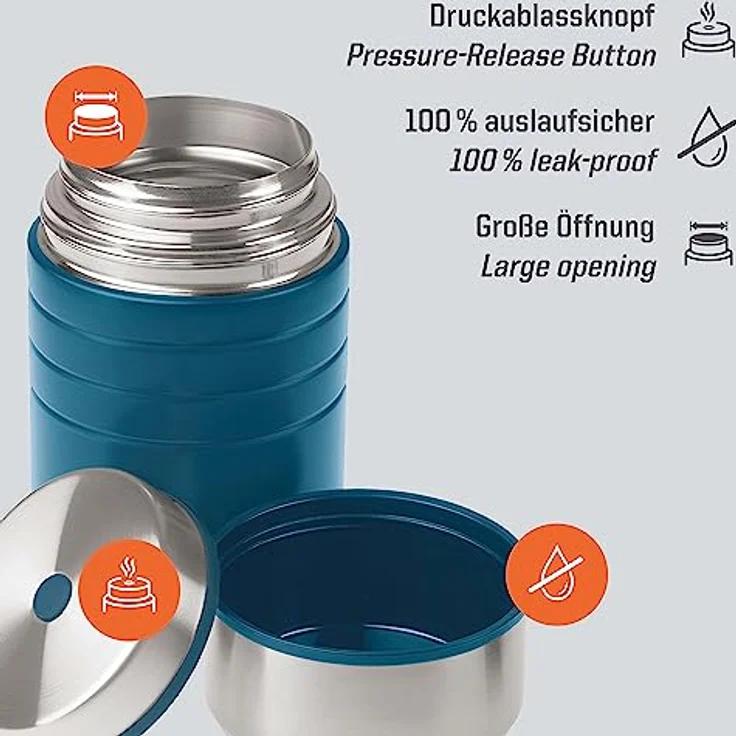 Esbit MAJORIS Edelstahl Thermobehälter, 1 L, Polar Blue – Bild 4