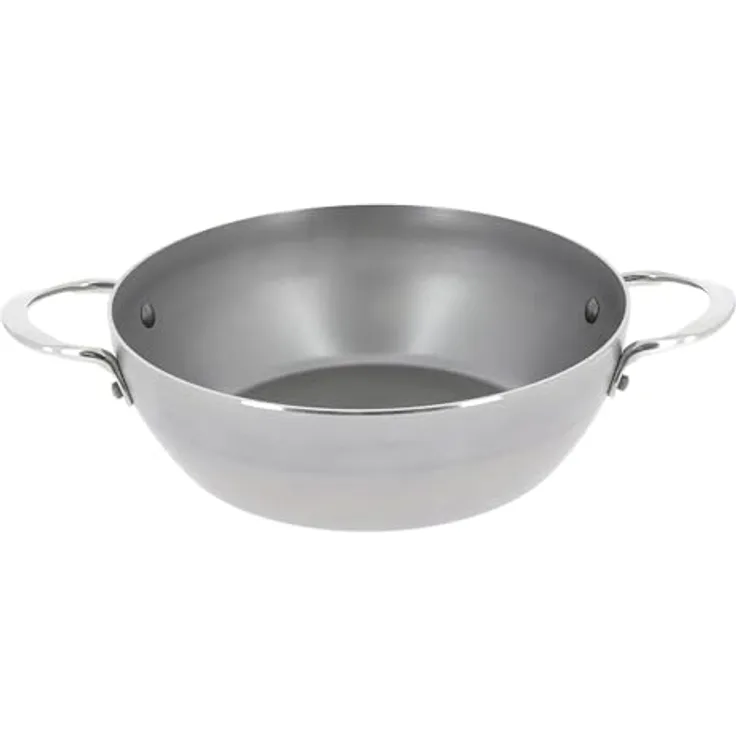 DE BUYER Bauerntopf MINERAL B aus Eisenstahl - 32 cm - Robuster Topf für Anbraten und Bräunen, Silber