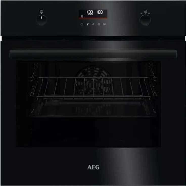 AEG Einbaubackofen Serie 5 Ringheißluft SurroundCook Pyrolyse LED-Touchdisplay Schwarz BPE53516AB - Preisvergleich